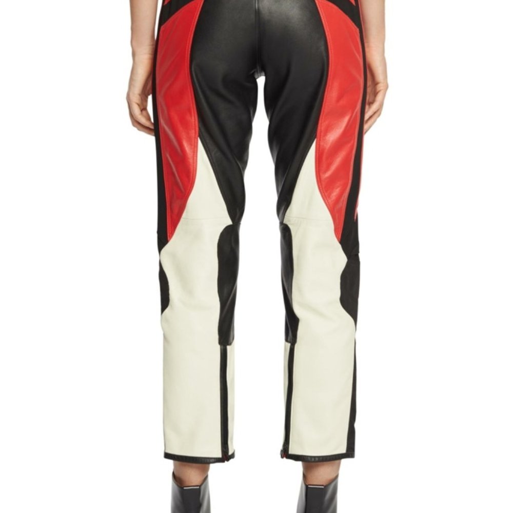 Rag & Bone Banx Show Motocross Leather Combo Crop Pants